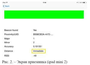 Экран приемника (ipad mini 2)